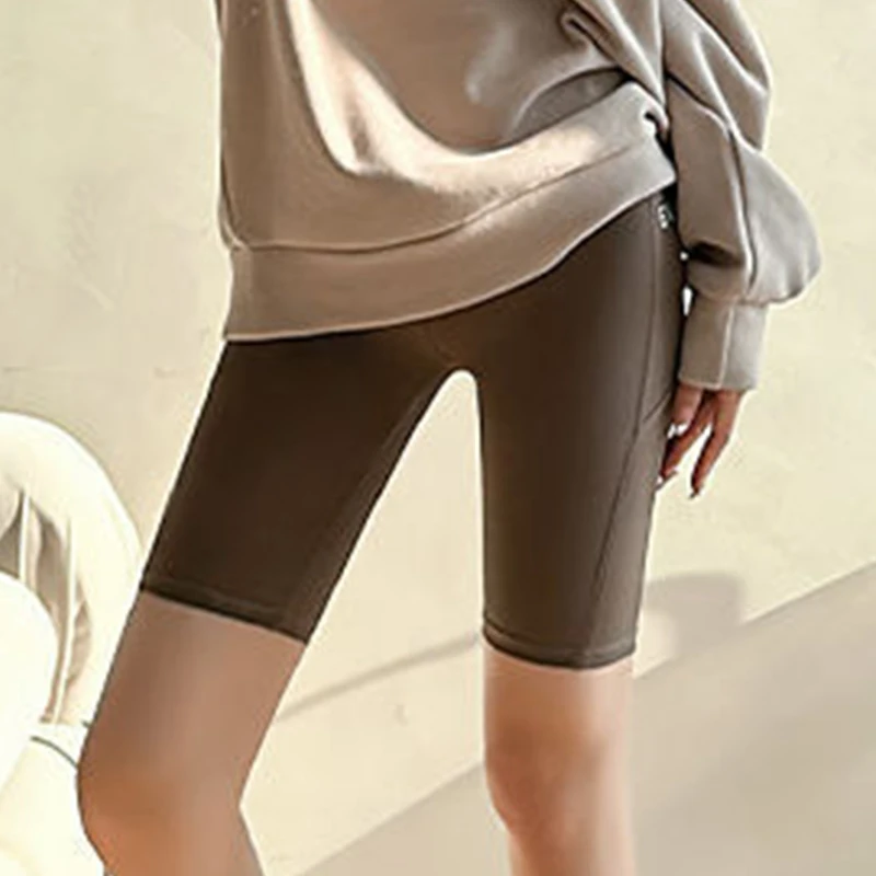 Модные женские леггинсы безопасные штаны шорты подтягивающие бедра для йоги и