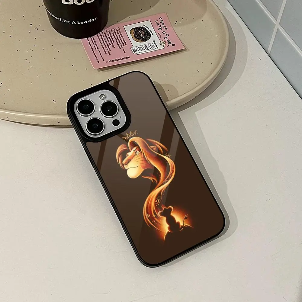 Фото Чехол для телефона «Король Лев» для Iphone 16, 15, 14, 13, 12, 11 Pro Max Mini 7, 8, 6 Plus Se Xr Xs 2020 Fundas Shell PC + чехол из ТПУ №5