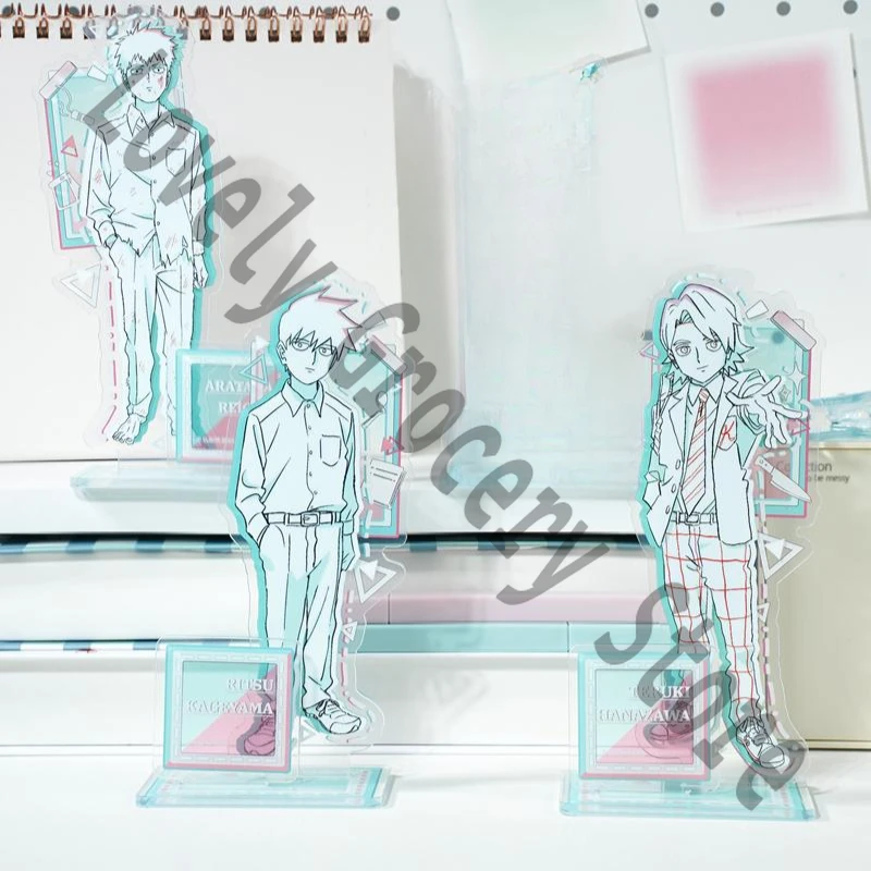 Аниме Mob Psycho 100 Reigen Arataka Hanazawa Teruki Kageyama Ritsu косплей мультяшный стоячий знак