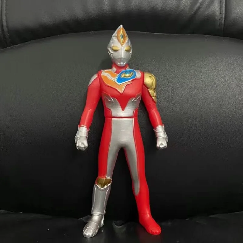 

23cm Large Soft Rubber Ultraman Decker Strong Type Action Figures Hand Do Model Furnishing Articles Children's Assembly Toys
