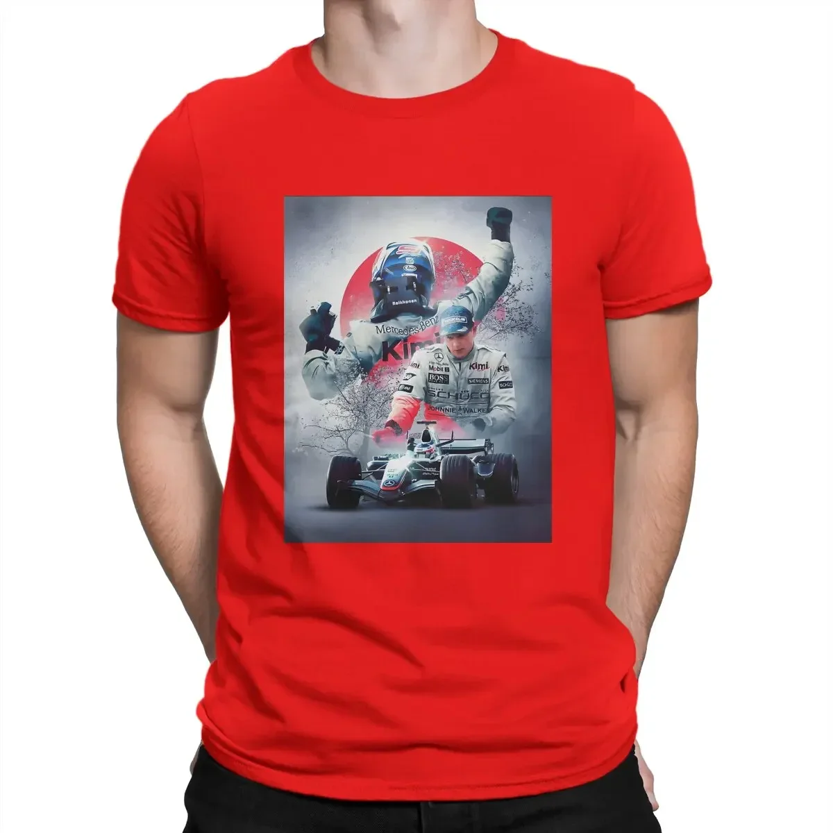 Crewneck футболки с коротким рукавом style Raikkonen футболка для мужчин Kimi креативная из