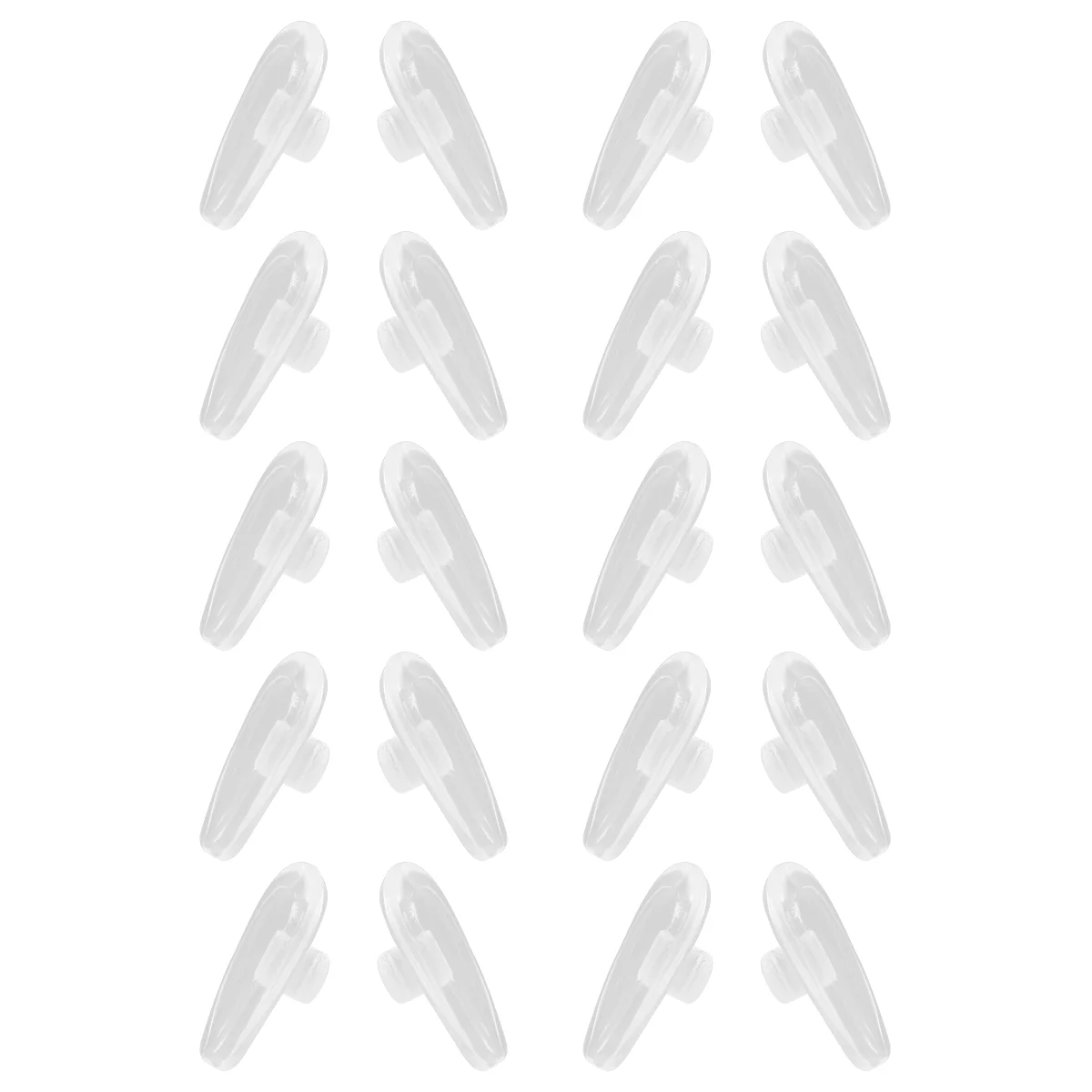 

LUOEM 10 Pairs Silicone Eyeglass Nose Pads Oval Glasses Bazoo Holds Nose Pad