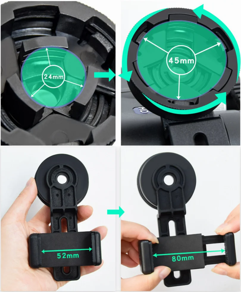 Универсальный бинокль с подставкой фотоадаптер 24-45 мм Зрительная труба