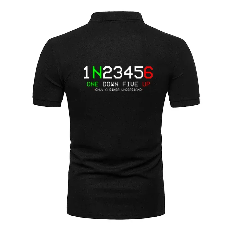 2024 летняя Байкерская рубашка-поло 1n23456 с принтом логотипа мотоцикла
