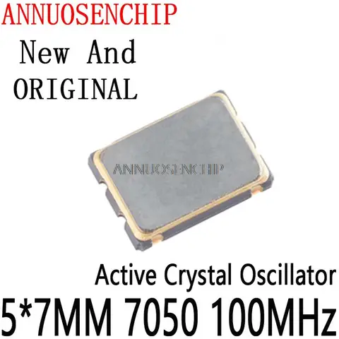 5 шт. Активный кварцевый осциллятор ANNUOSENCHIP 7050 100 МГц