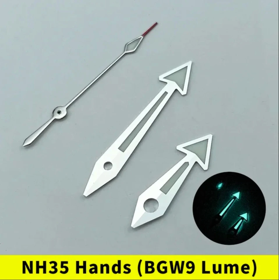 Серебряные часы NH35 NH38 набор рук NH36 Super BGW9 Lume SM 600 м дизайн океанской планеты