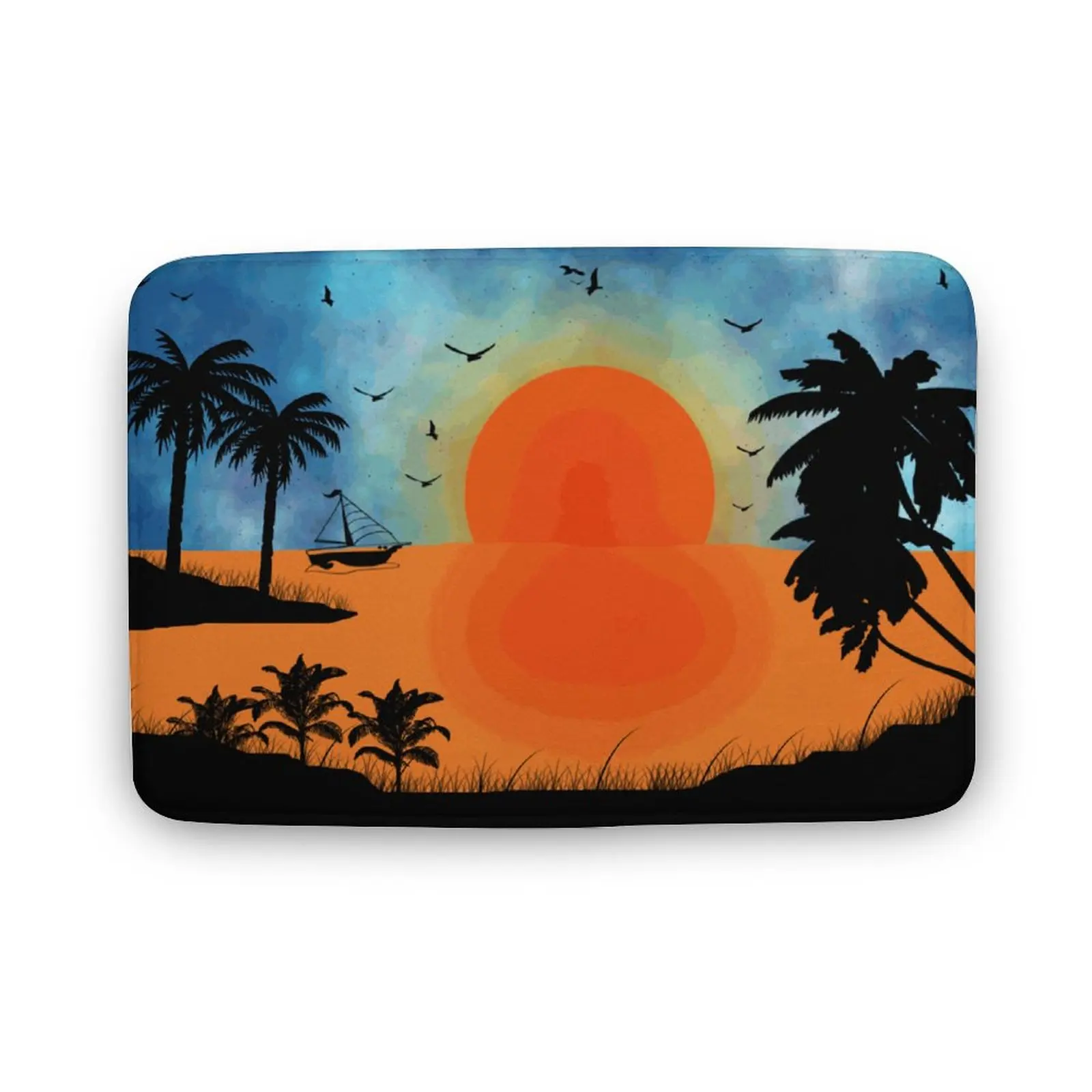 

Doormat Welcome Mats Non Slip Entrance Indoor Doormat Door Mats Rugs,Bathroom Floor Mat-Low Profile Dusk, Leaves, Nature