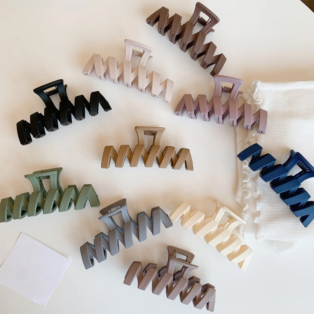 

New Wave Hair Claw Crab Clips Large Size Hair Claws Elegant Frosted Hairpins Barrette Headwear for Women Girl Hair Accessories