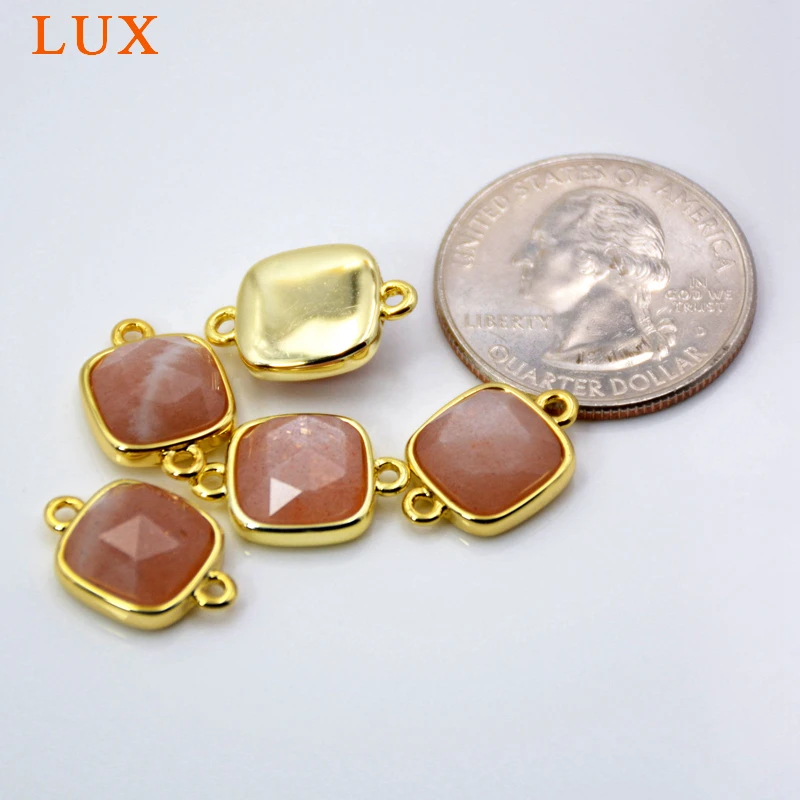 Natural sun камень разъем граненый площади драгоценного камня подвески милые