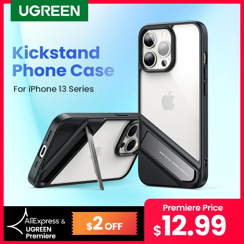 

Чехол для телефона FRESH FINDSUGREEN для iPhone 13 Pro Max, противоударный металлический чехол с подставкой, задняя крышка, прозрачный чехол с подставкой