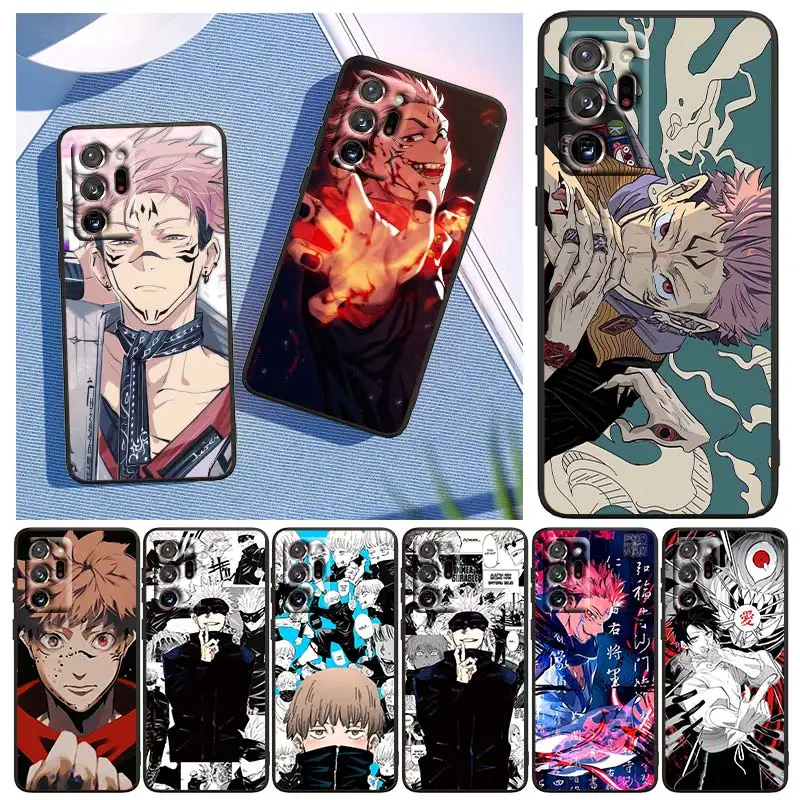 

Cool Anime Jujutsu Kaisen For Samsung Note 20 10 9 Ultra Lite Plus A73 A70 A20 A10 A8 A03 F23 M52 M21 j7 j6 Black Phone Case