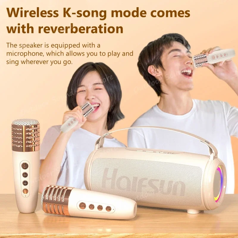 Портативная беспроводная стереоколонка Bluetooth с 2 микрофонами