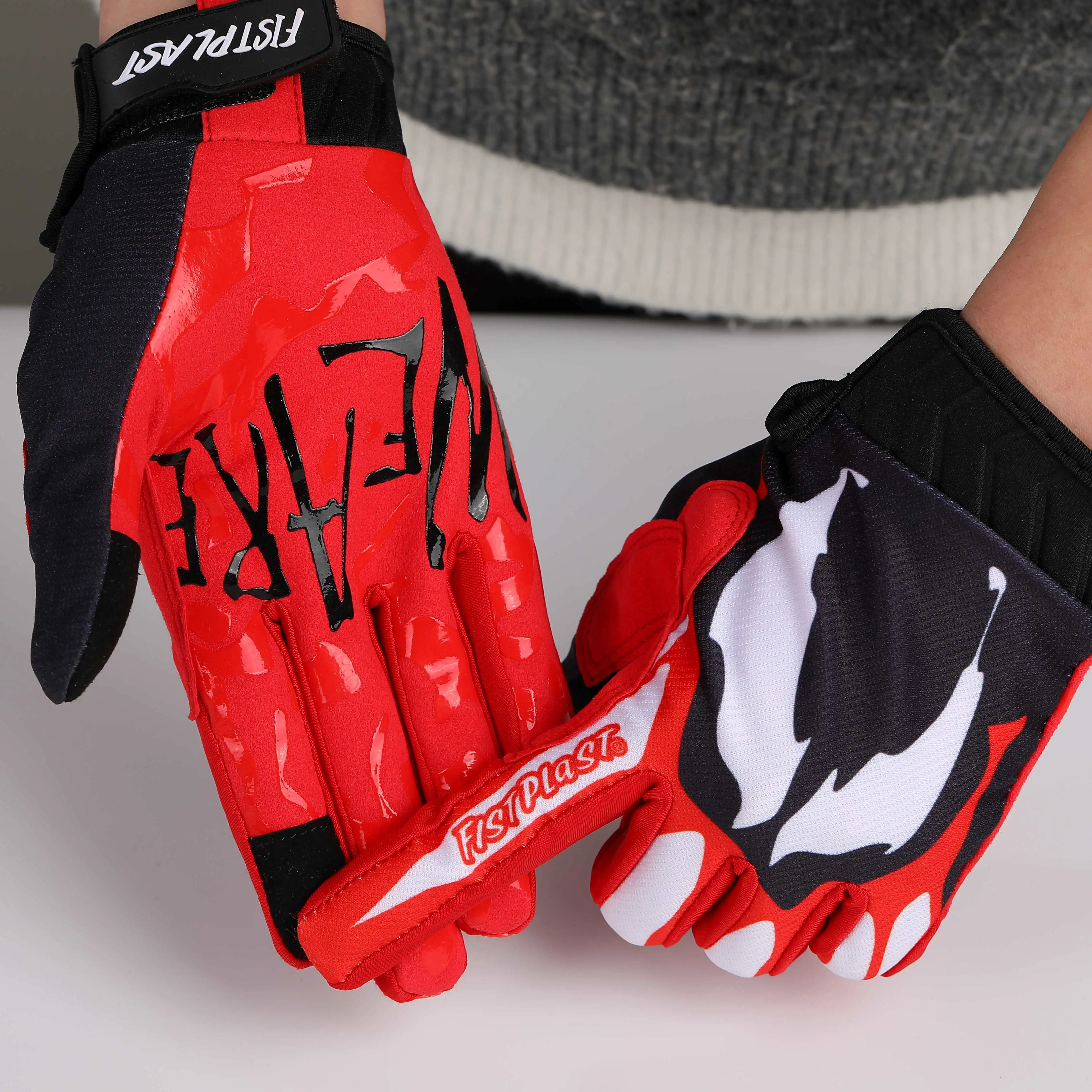 Фото Fistplast Adult for Fox с сенсорным экраном для бездорожья, быстросъемные дышащие нескользящие перчатки из микрофибры с длинными пальцами №1