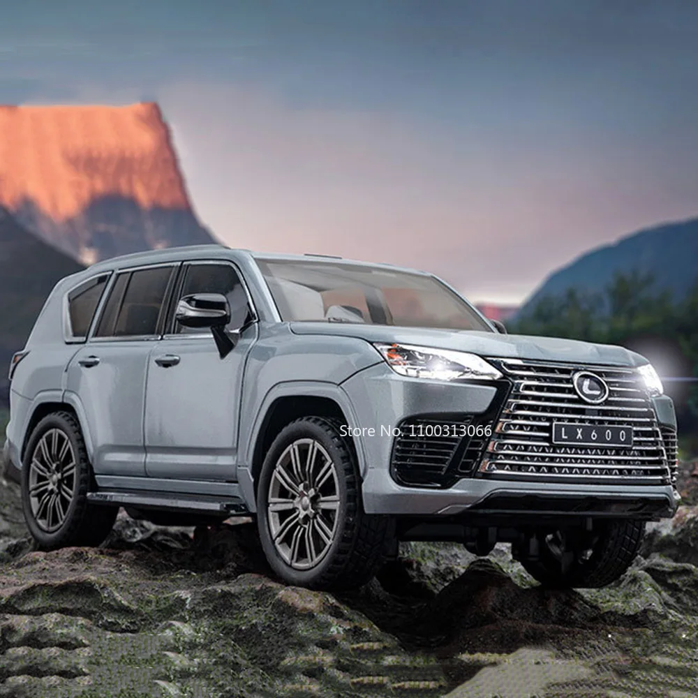 

1:24 LX600 SUV модель автомобиля из сплава, игрушечная металлическая игрушка, внедорожник, модель автомобиля со звуком, искусственная игрушка, детские подарки