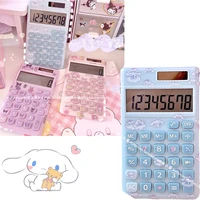 kawaii cinnamoroll kuromi melody portable calculator mini student office 6 bit solar calculator anime sanrio student stationery