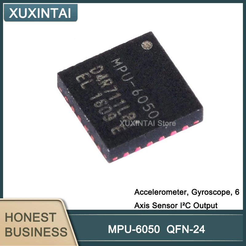 

5Pcs/Lot MPU-6050 MPU Accelerometer, Gyroscope, 6 Axis Sensor I²C Output 24QFN