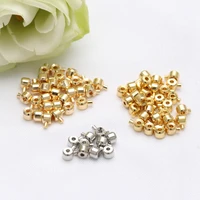 10pcs 14k gold plated brass clip station clasps crimp end beads ball snap clasps for diy jewelry making components handmade