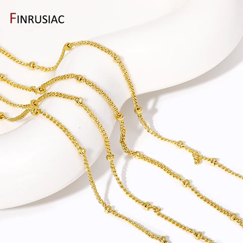 Цепочка из латуни с позолотой FINRUSIAC 18К, 1,2 мм