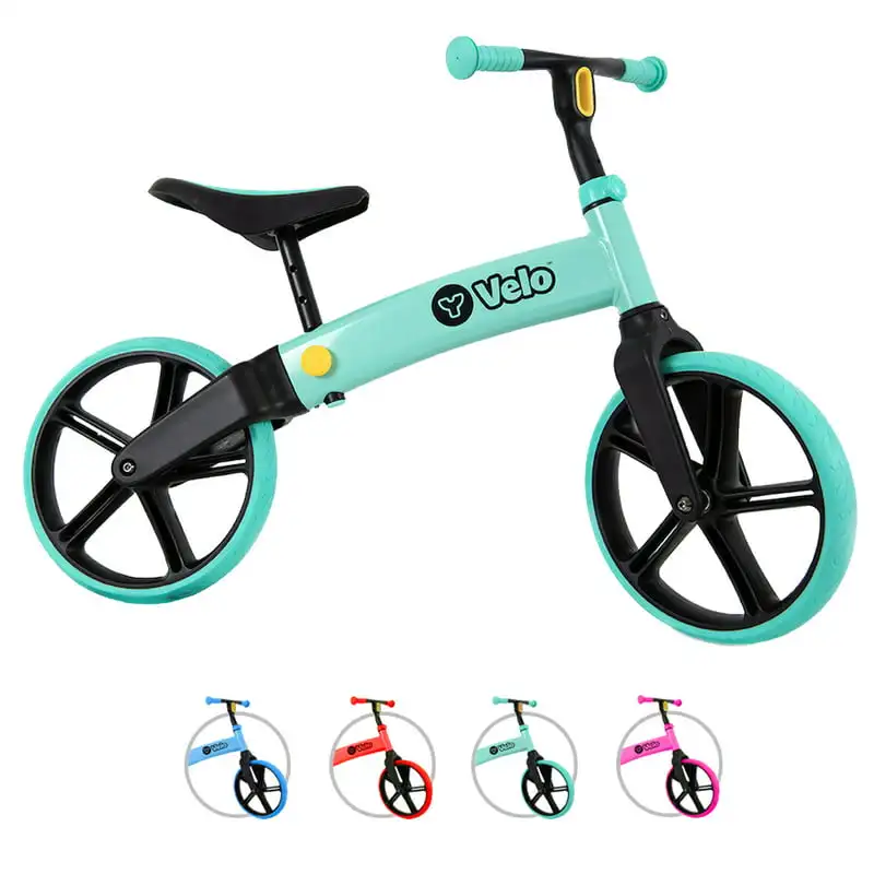 

Y Velo Balance Bike 12" - Teal | No Pedal Training Bicycle - Ages 3 to 5 Years Old