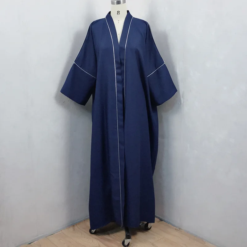 Open Abaya Muslim Women Eid Ramadan Cardigan Maxi Dress Turkey Dubai Kaftan Modest Loose Femme Islamic Arabic Robe Clothing Gown