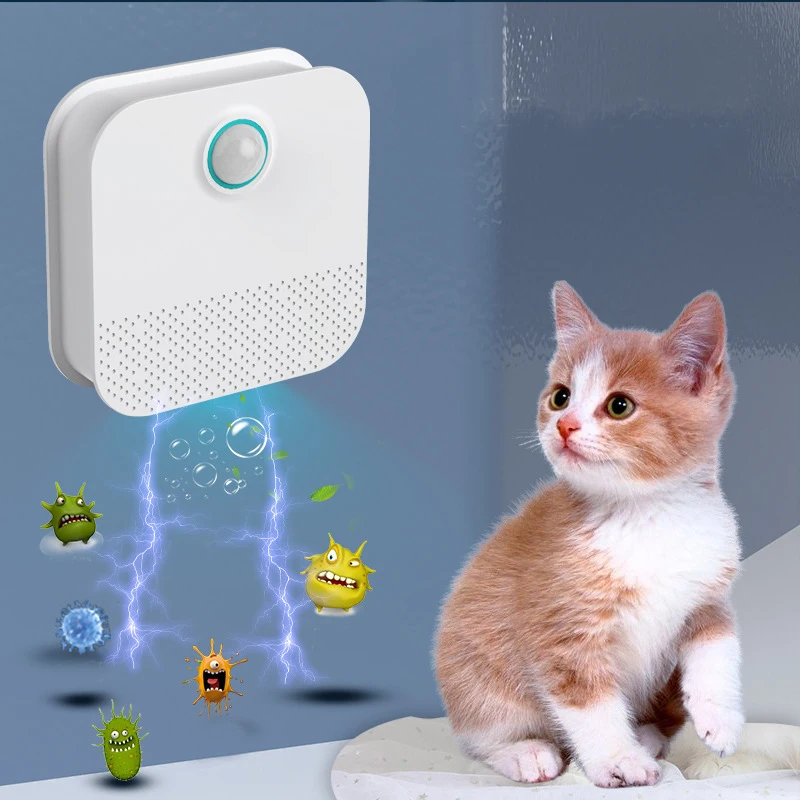 

DownyPaws 4000mAh Smart Cat Odor Purifier For Cats Litter Box Deodorizer Dog Toilet Rechargeable Air Cleaner Pets Deodorization