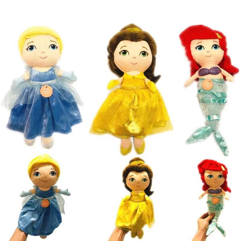 Бесплатная доставка disney princess 1 шт./лот Золушка Ариэль Белль плюшевый подарок