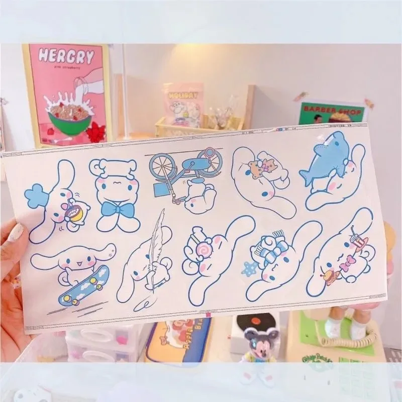 

2pcs Kawaii Stickers Big Eared Dog Transparent DIY Cartoon Hand Account Label Sticker Personalized Stickers Cute Stationery
