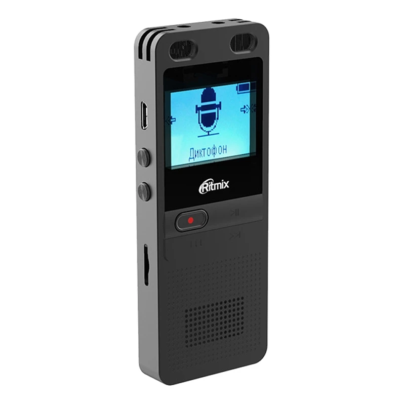 Диктофон RITMIX RR-910 4GB black (Li-Ion 600 мАч MicroSd голосовая активация таймер шумоподавление)