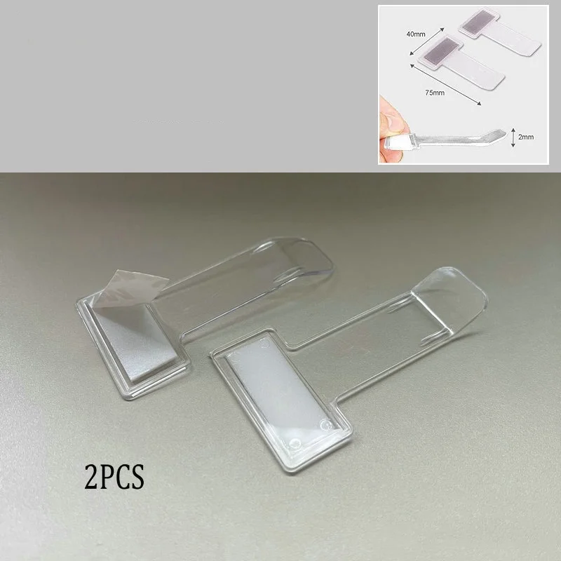

2 шт. Прозрачный Универсальный зажим для парковки автомобиля, наклейка на ветровое стекло, держатель для билетов, подставка для карт, органайзер, автомобильные аксессуары