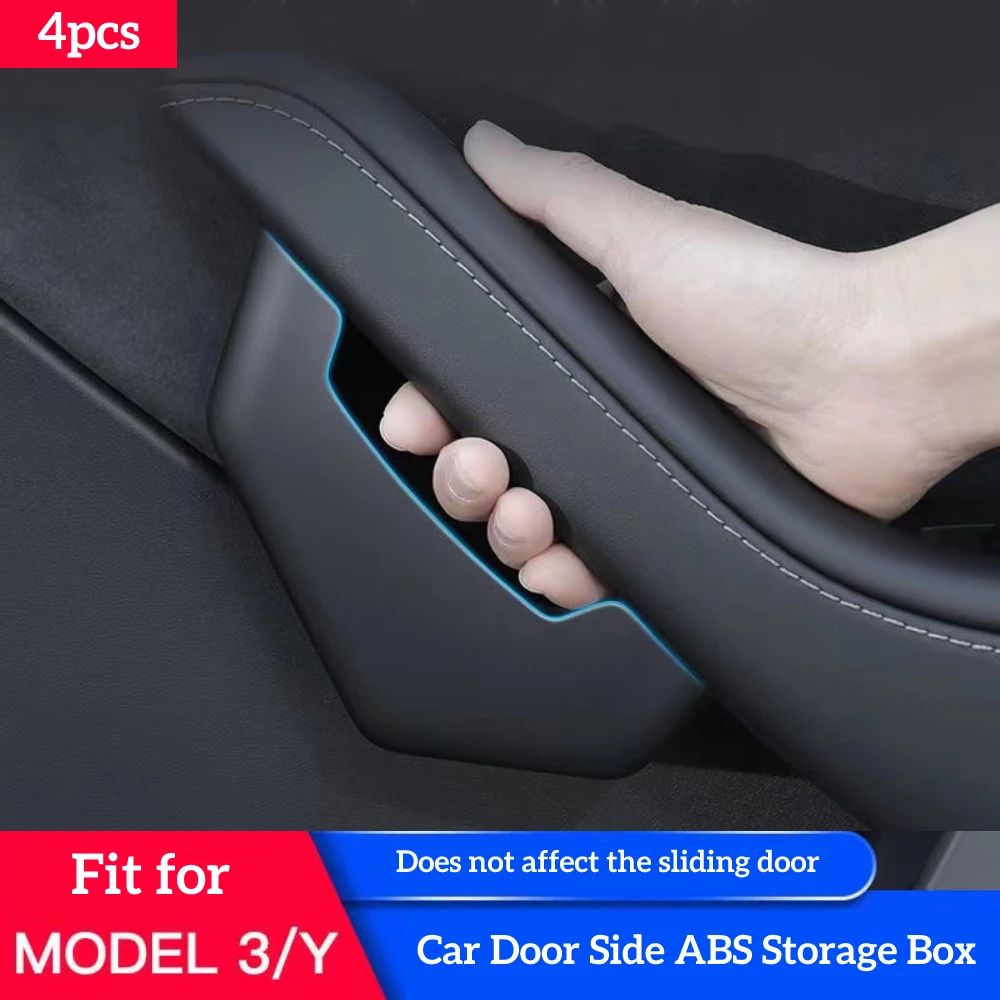 

Ящик для хранения Tesla Model 3 Model Y, боковая дверь автомобиля из АБС-пластика, внутренняя ручка, органайзер, скрытый держатель, декоративные аксе...