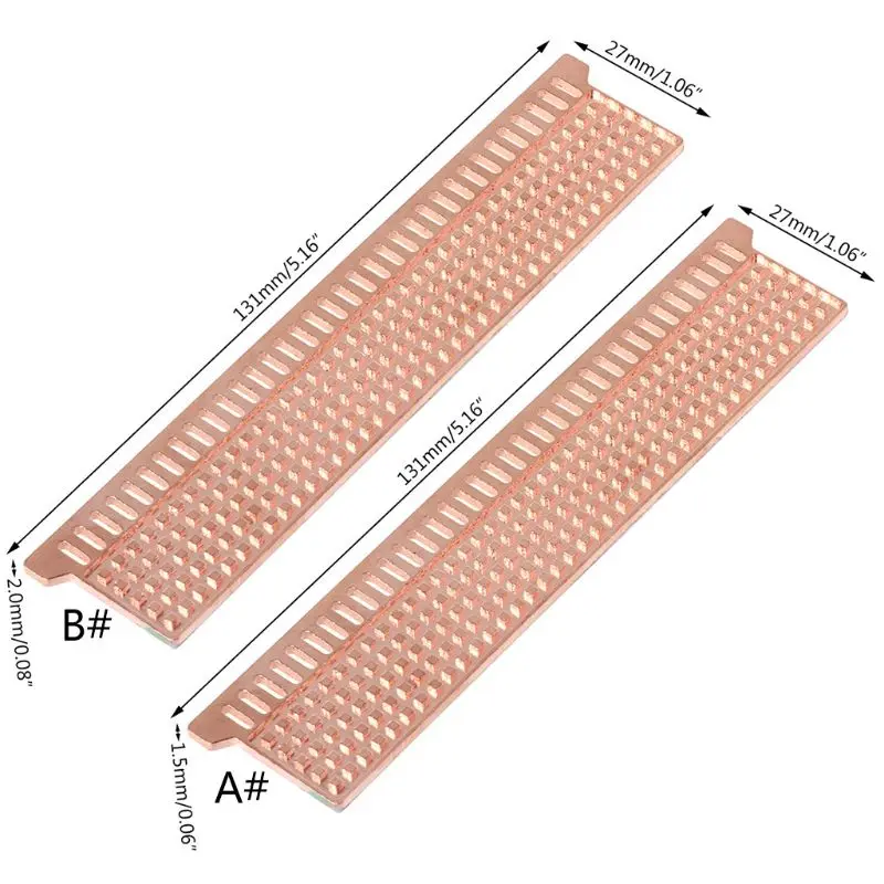 

CPDD PC Cooling Case Copper Computer Desktop Memory Heatsink Heat Sink Insulating Cooler for DDR/DDR2/DDR3/DDR4/ECC Model