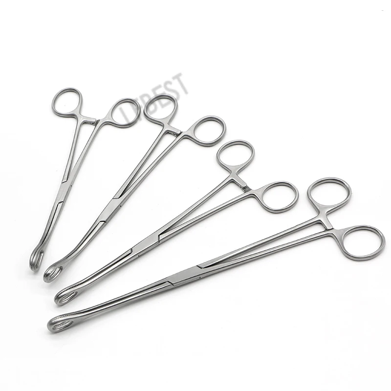 Stainless Steel Sponge Forceps Medical Forceps Oval Forceps Gynecological Medical Large Sponge Clip Cupping Cotton Pliers