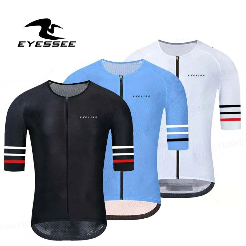 

Новое Стильное Джерси для велоспорта EYESSEE, летняя одежда для велоспорта с коротким рукавом, одежда для горного велосипеда, мужские топы для дорожных гонок