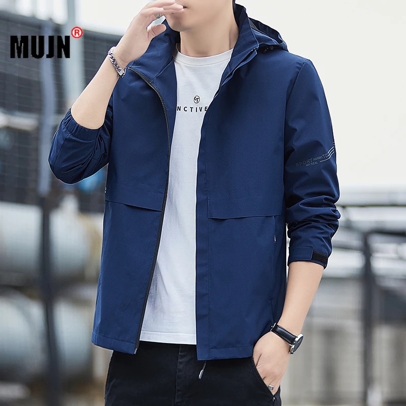 

Men Jackets Autumn Spring Casual Coats Hoodie Zipper Coat Fashion American Hooded Mens Loose Outwear Cargo Jacket Streetwear