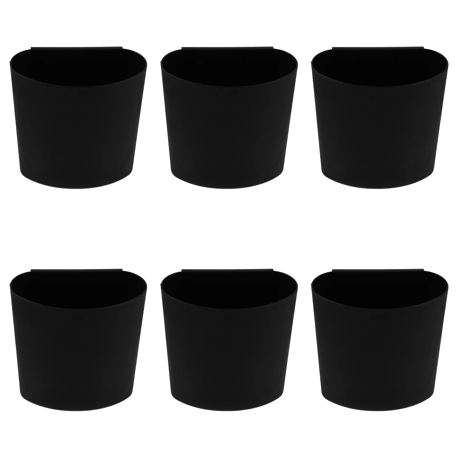 

6 Pcs Hanging Cup Holder Lash Cart Organizer Bins Storage Basket Household Shopping Drink Plastic