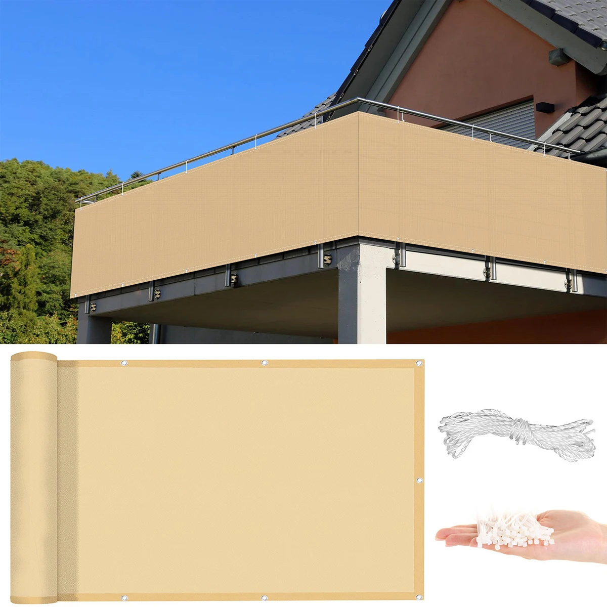 Балконный чехол для экрана конфиденциальности солнцезащитная сетка