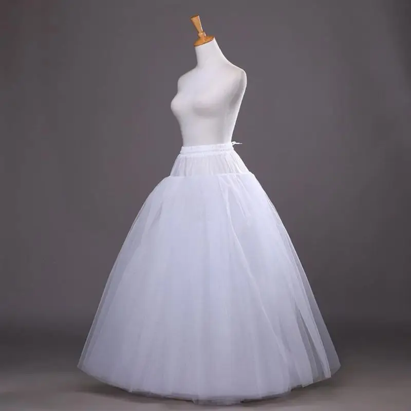 

4-layer Hoop-free Long Style Half Skirt Petticoat Bridal Wedding Dress Lined Ladies Women Party Dresses Role-playing Lining 2023