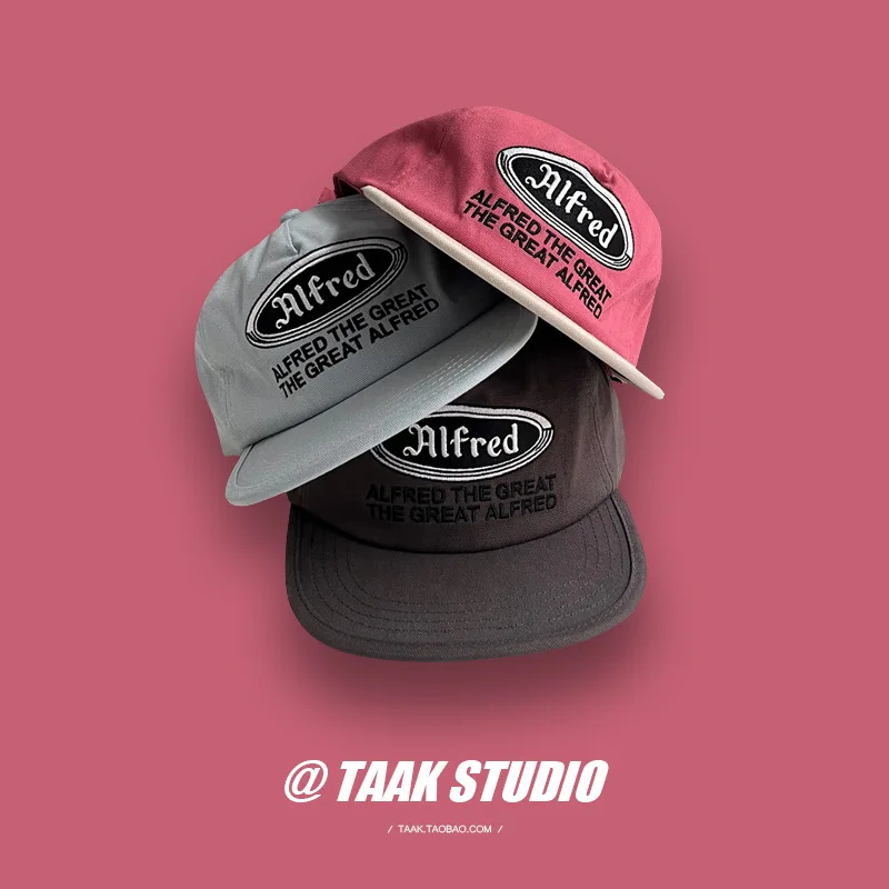 

New Fashion Brand Street Flat Brim Peaked Cap Women's Summer Korean Niche Washed Flat Brim Baseball Cap Men