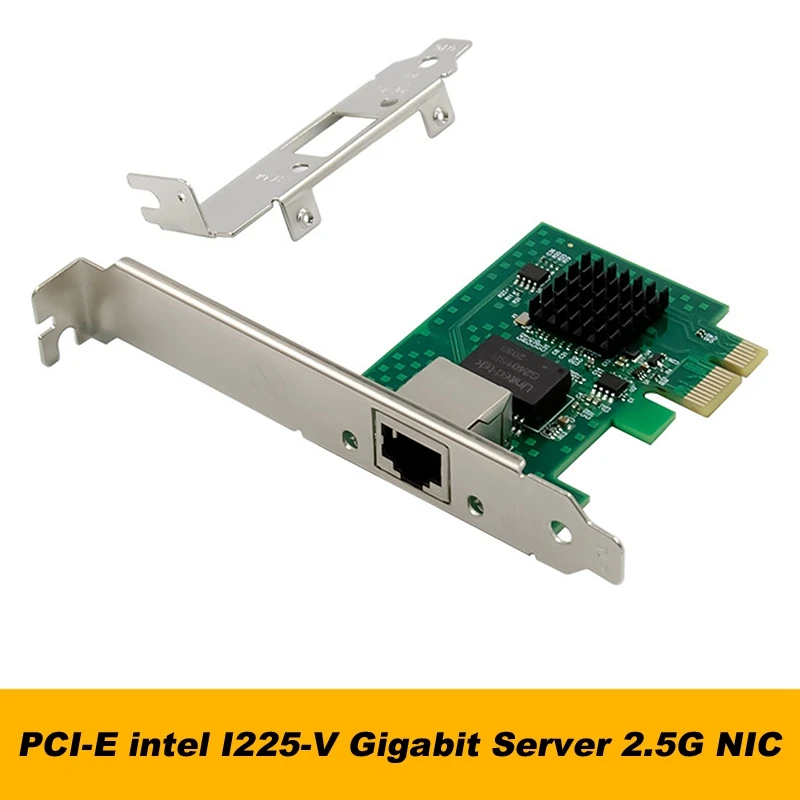 Фото Сетевая карта для сервера PCI-E, стандарта Gigabit Server, PCI-Express X1, один порт 2,5G, сетевая карта для сервера Ethernet №1