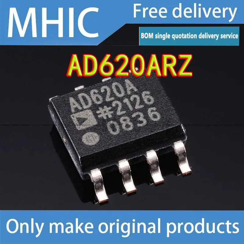 

5PCS~LOT postage free AD620ARZ-REEL7 AD620AR low-power instrument amplifier chip package SOP8 brand new original