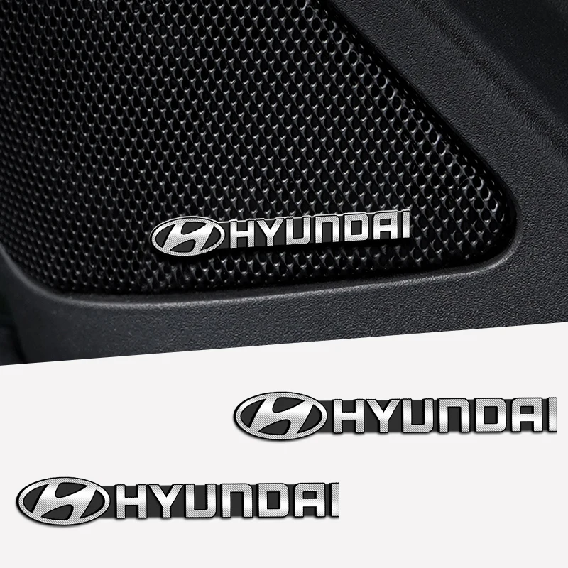 Автомобильный Стайлинг динамик алюминиевые 3D наклейки звуковые для Hyundai Fe Sonata