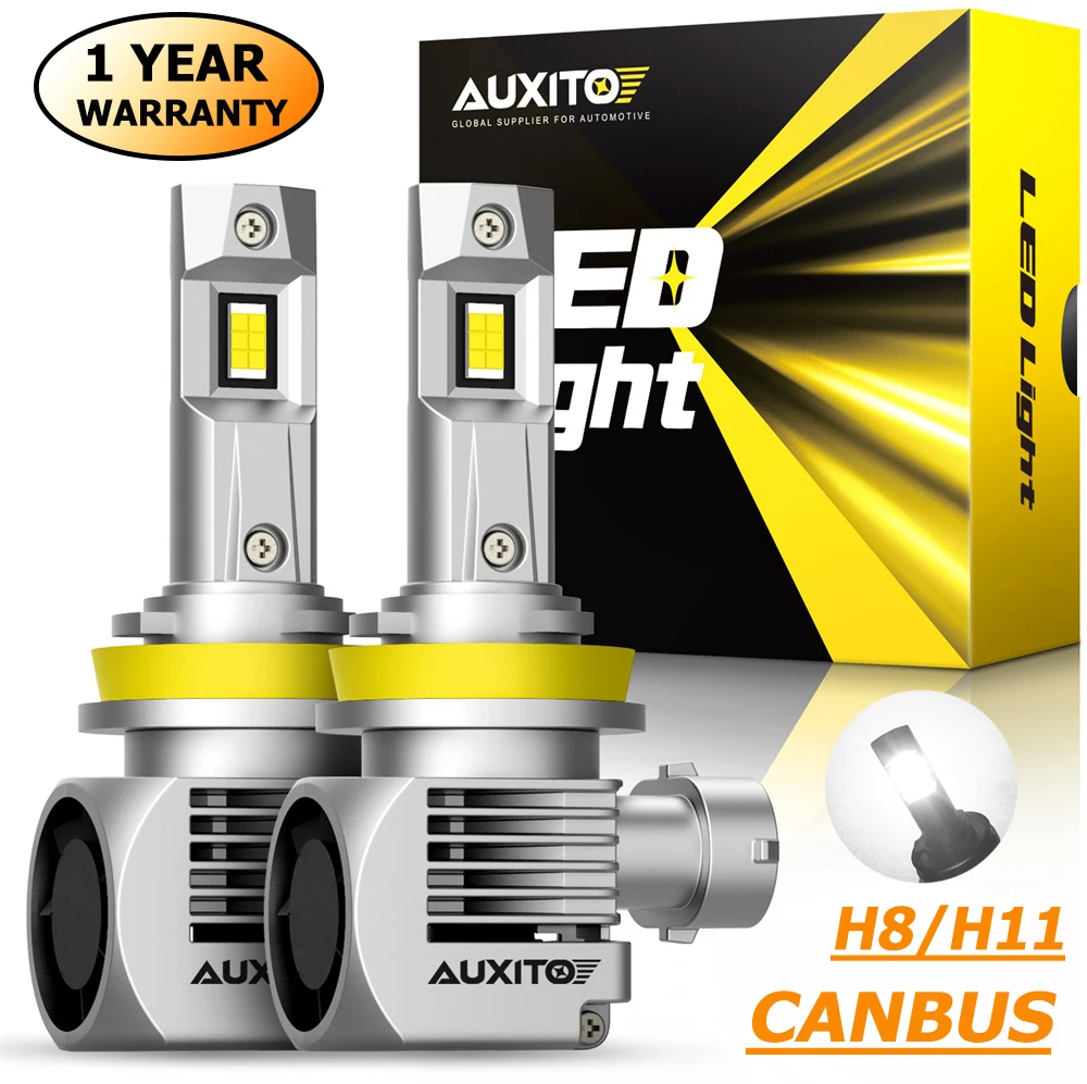 AUXITO 2X H11 ראש מנורת הנורה Canbus שגיאת משלוח פנס עבור BMW X3 E90 E60 F30 E39 E53 E70 E87 e92 20000LM 100W נמוך Beam H8 LED