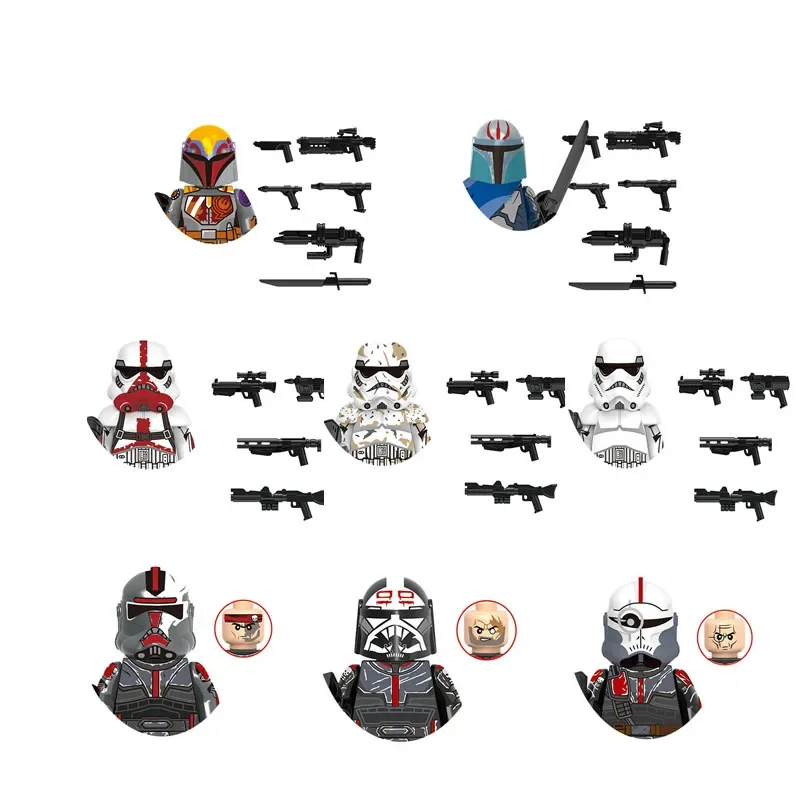 X0307 горячие игрушки звездные войны Клон солдат 501-й полк мини строительный блок