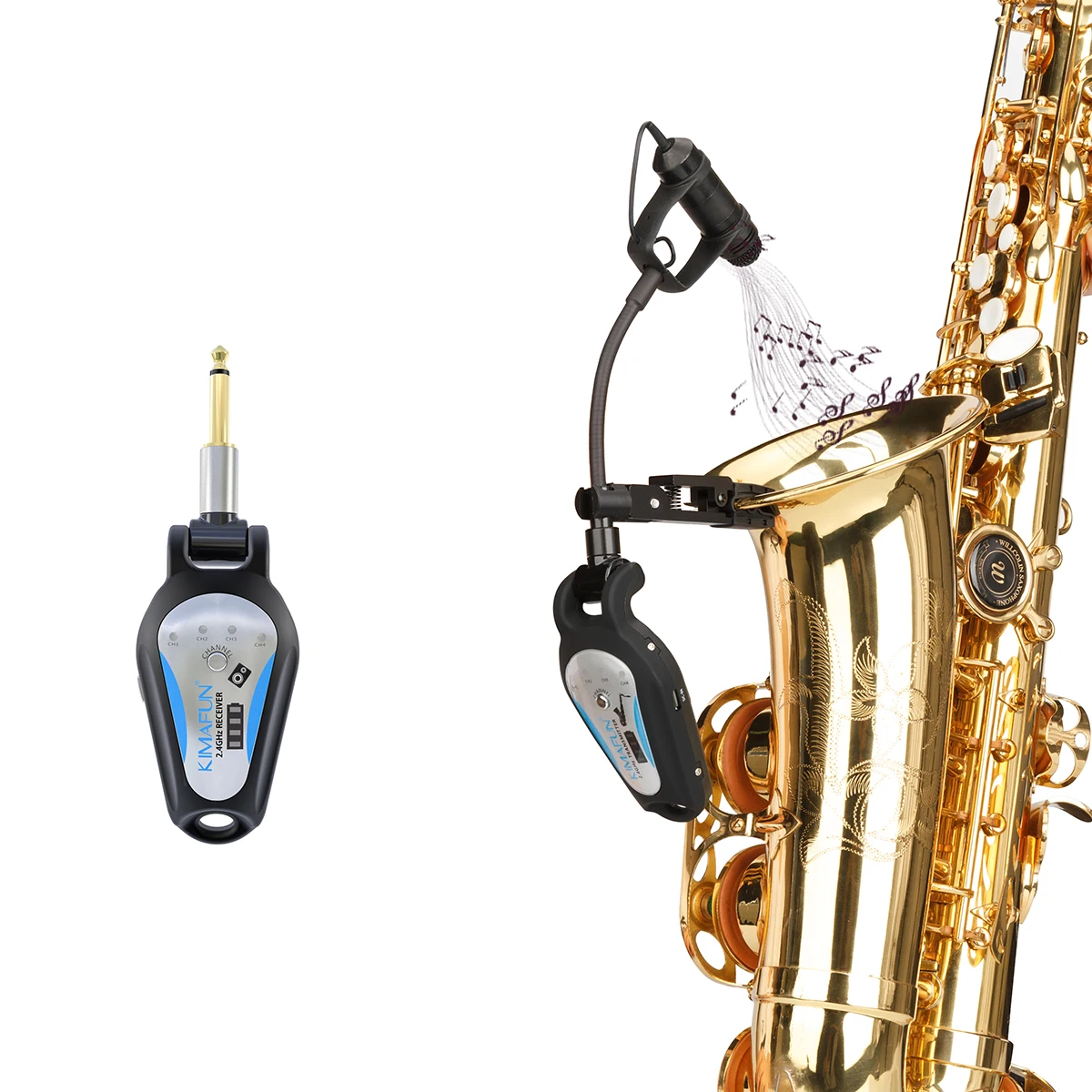 

Completely Cordless Factory Price Saxophone Microphone Wireless Saxophone Mic