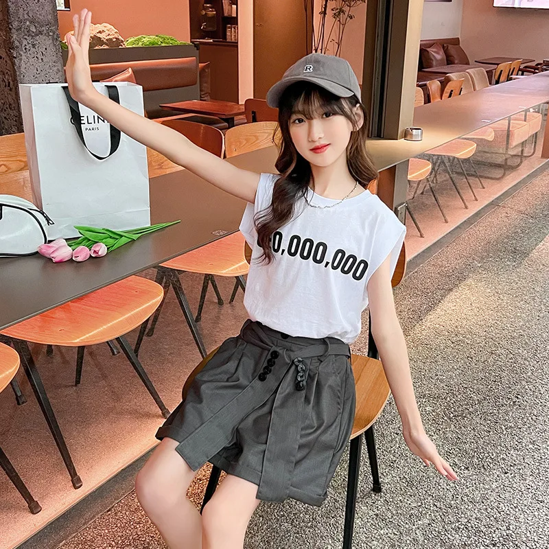 

Girls Clothes Summer New Suits Children's Clothing Baby Summer Tops T-Shirts Kids Fashion New Clothes Short Sleeves + Shorts