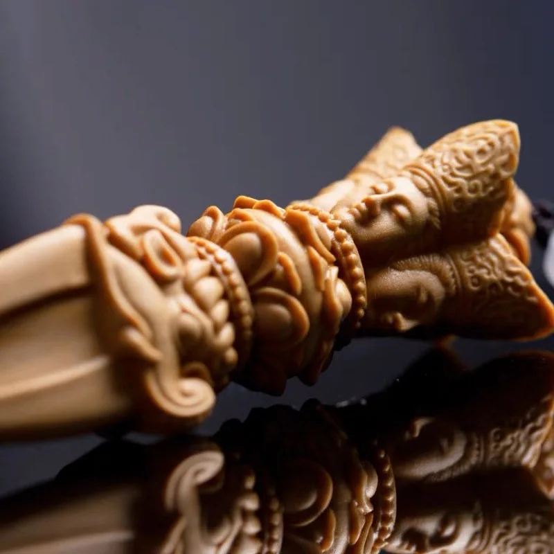 Самшит Craft King Kong Monster Subduing Club Ручные детали Мужские портативные поделки из