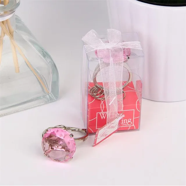 Брелок в форме кольца с бриллиантами аксессуары для ключей свадебные подарки