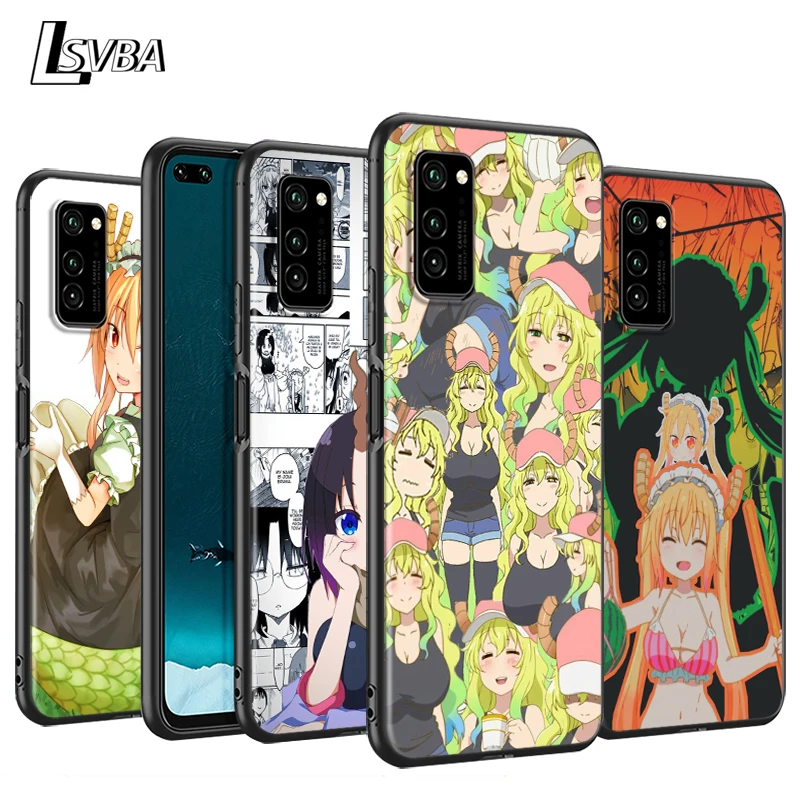 

Anime Kobayashi Maid Dragon Silicone Cover For Huawei P50 P40 P30 P20 Pro P10 P9 F8 Lite E Plus 2016 5G Black TPU Phone Case