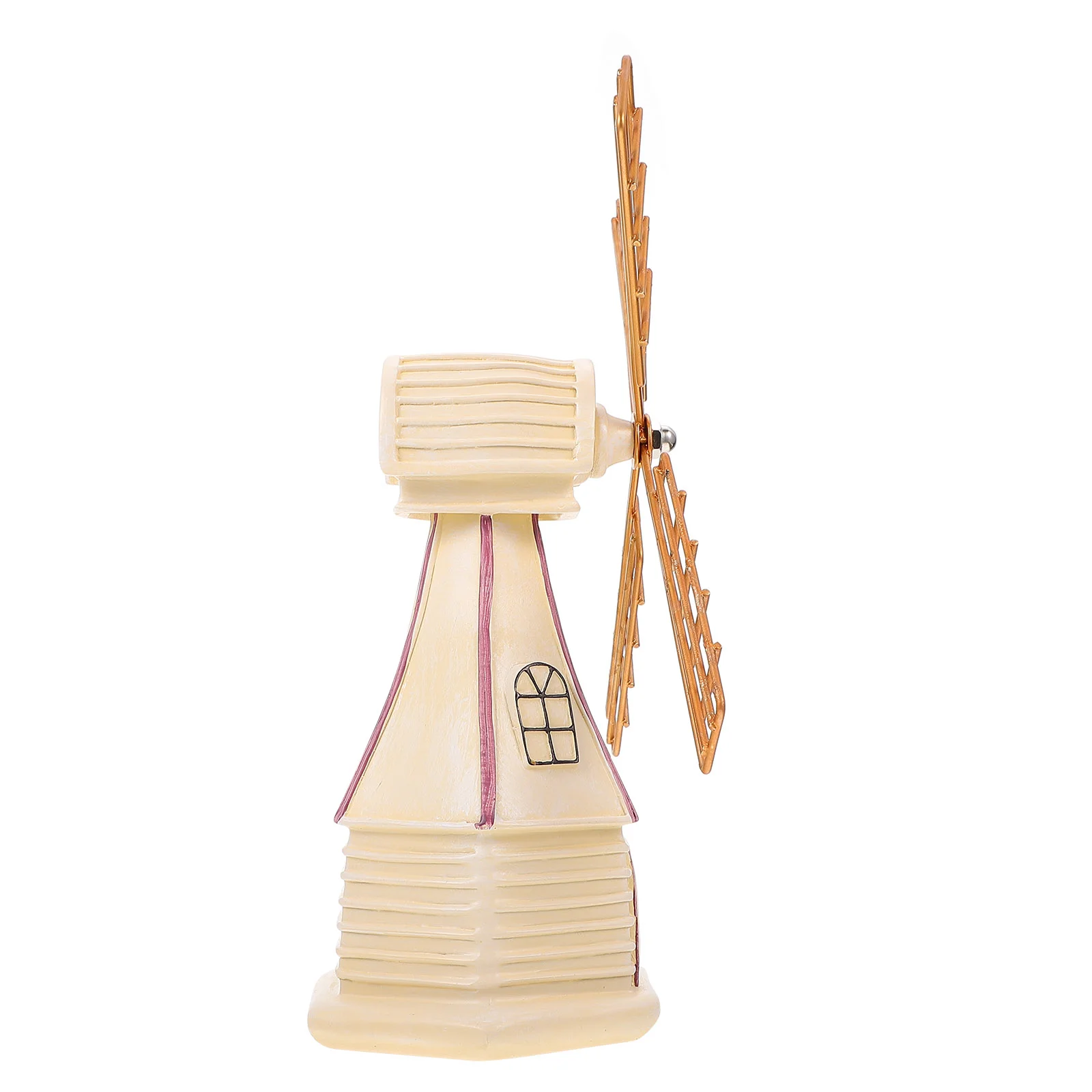

Windmill Statue Model Decor Windmills Metal Farmhouse Decorative Home Retro Resin Decoration Yard Garden The Ornaments Puzzle