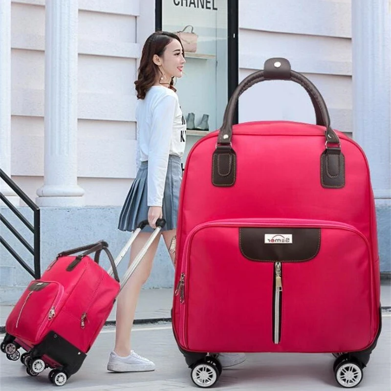 women wheeled trolley bag Travel Luggage Bag carry on Rolling luggage bag Travel bag with wheel travel hand luggage suitcase